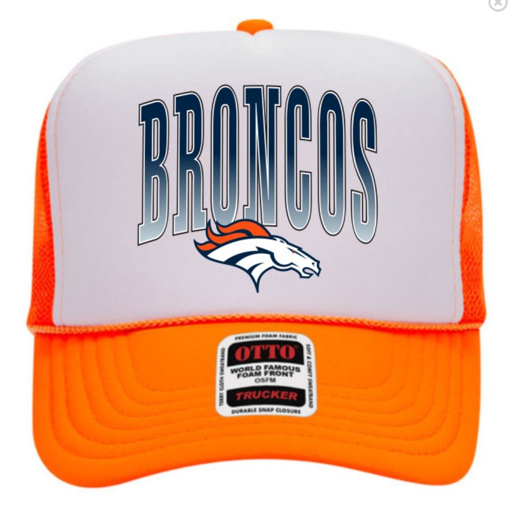 NEW - Adult Orange Denver Broncos Trucker Hat